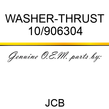 WASHER-THRUST 10/906304