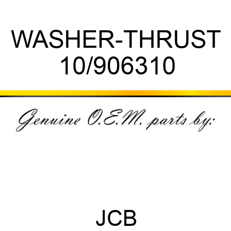 WASHER-THRUST 10/906310