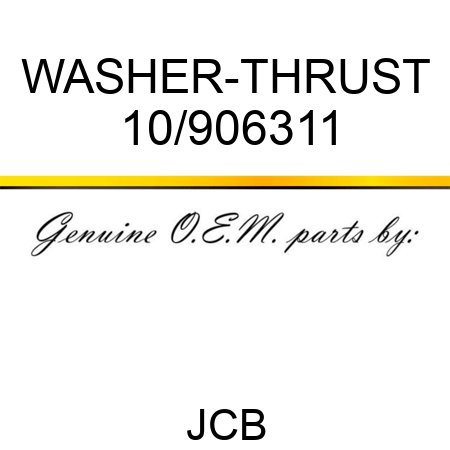WASHER-THRUST 10/906311