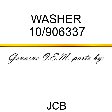 WASHER 10/906337