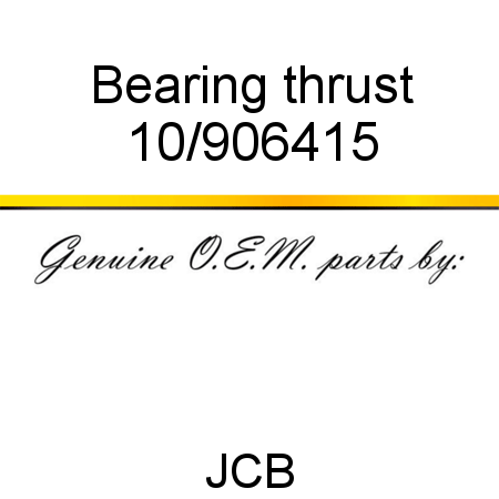 Bearing, thrust 10/906415