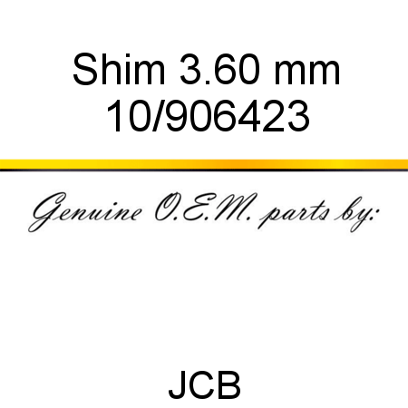 Shim, 3.60 mm 10/906423