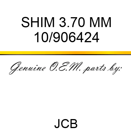 SHIM 3.70 MM 10/906424