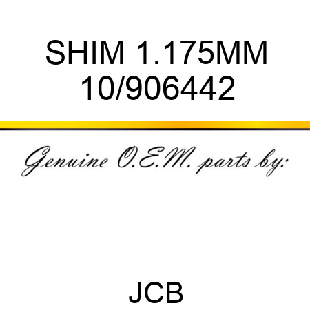 SHIM 1.175MM 10/906442