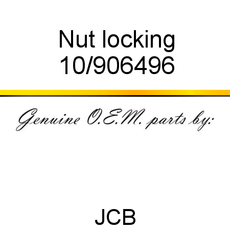 Nut, locking 10/906496