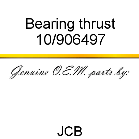 Bearing, thrust 10/906497