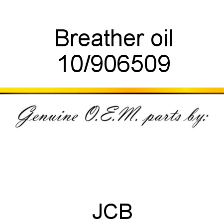 Breather, oil 10/906509