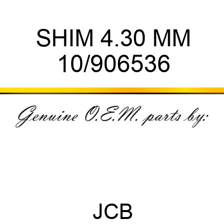 SHIM 4.30 MM 10/906536