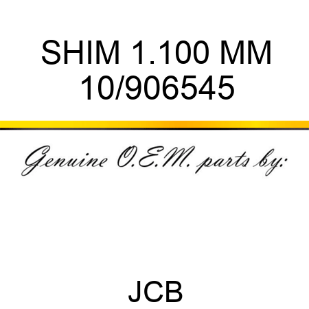 SHIM 1.100 MM 10/906545
