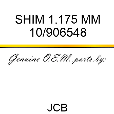 SHIM 1.175 MM 10/906548