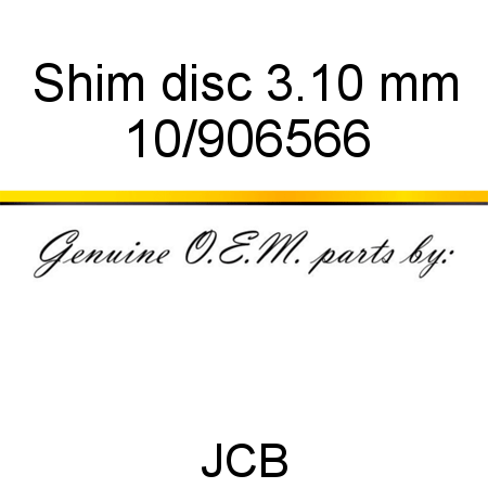 Shim, disc 3.10 mm 10/906566