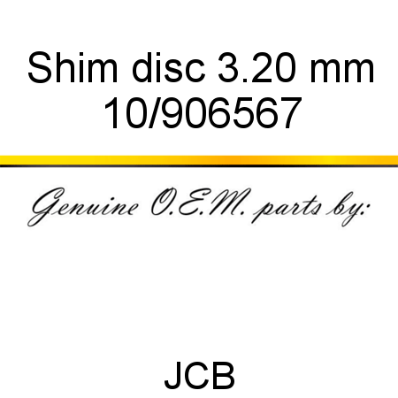 Shim, disc 3.20 mm 10/906567
