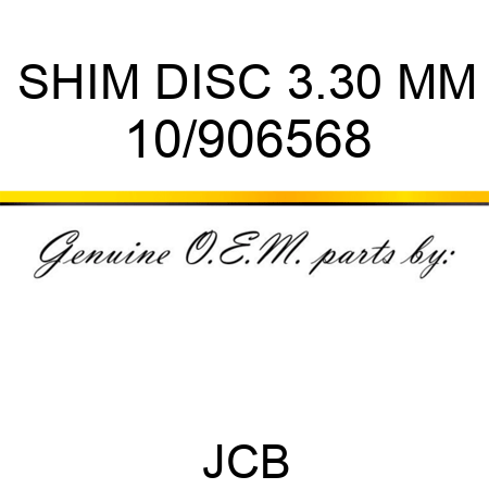 SHIM DISC 3.30 MM 10/906568