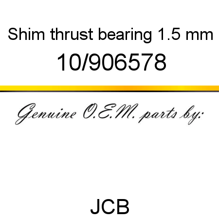 Shim, thrust bearing, 1.5 mm 10/906578
