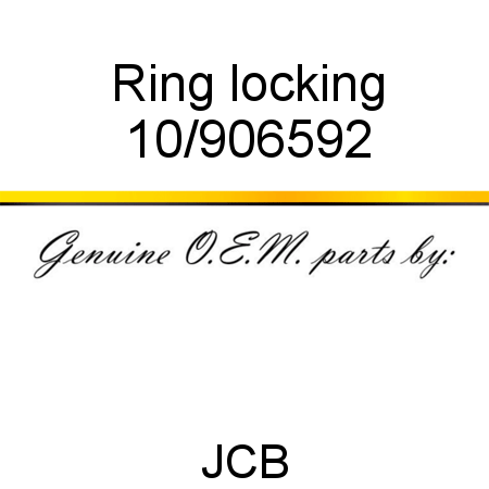 Ring, locking 10/906592