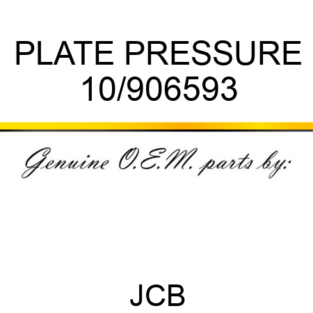 PLATE PRESSURE 10/906593