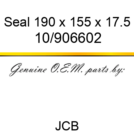 Seal, 190 x 155 x 17.5 10/906602