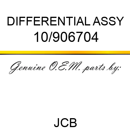 DIFFERENTIAL ASSY 10/906704
