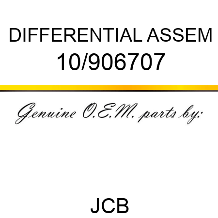 DIFFERENTIAL ASSEM 10/906707
