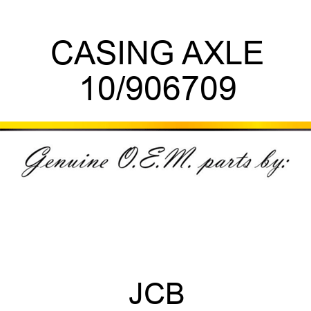 CASING AXLE 10/906709