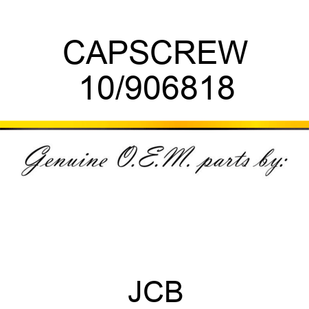 CAPSCREW 10/906818