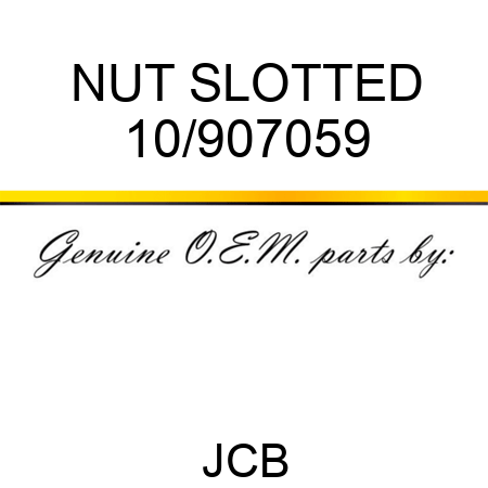 NUT SLOTTED 10/907059