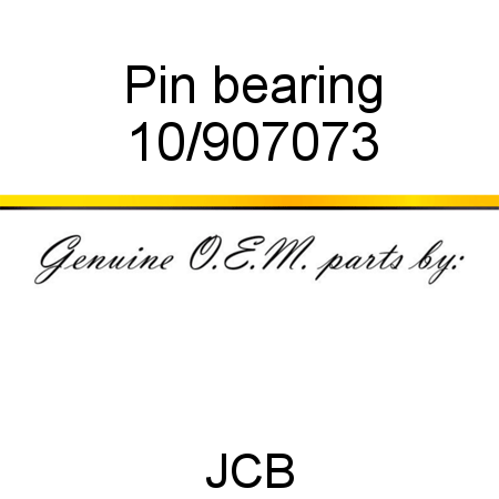 Pin, bearing 10/907073