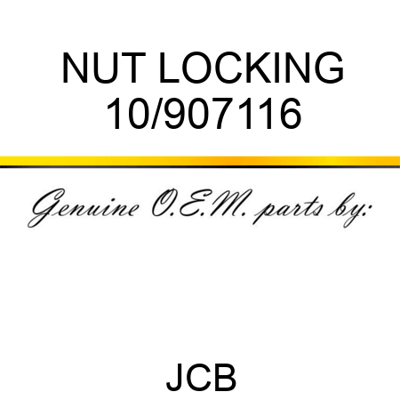 NUT LOCKING 10/907116
