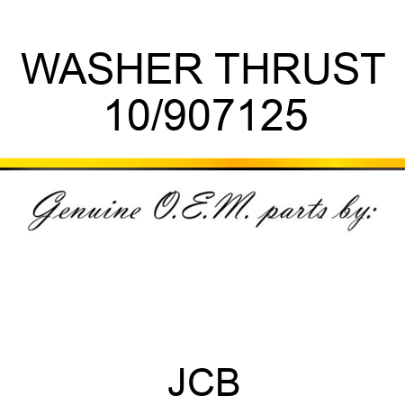 WASHER THRUST 10/907125