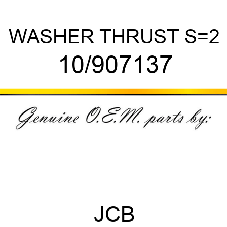 WASHER THRUST S=2 10/907137