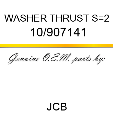 WASHER THRUST S=2 10/907141