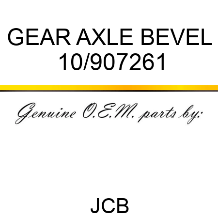 GEAR AXLE BEVEL 10/907261