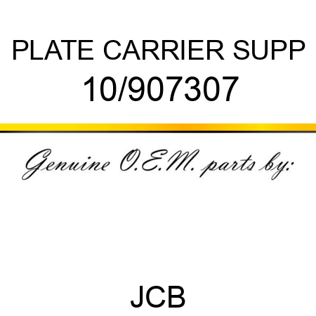 PLATE CARRIER SUPP 10/907307