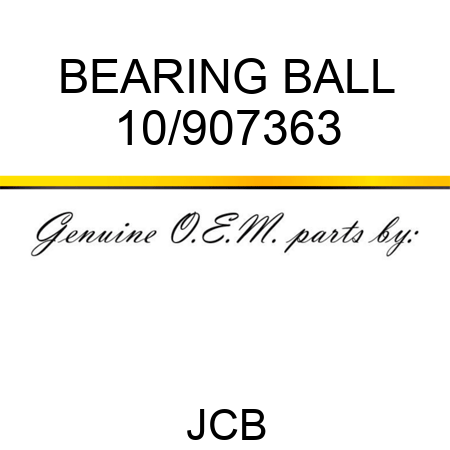 BEARING BALL 10/907363