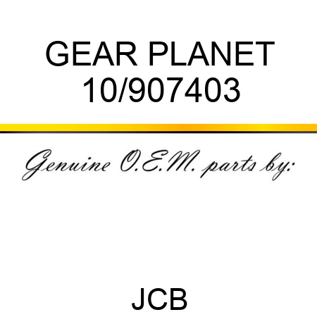 GEAR PLANET 10/907403