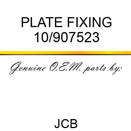 PLATE FIXING 10/907523
