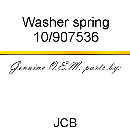Washer, spring 10/907536