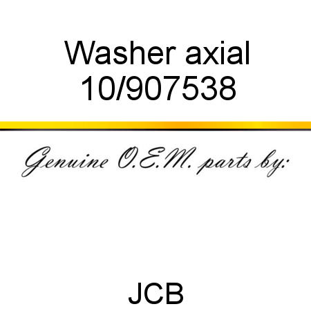 Washer, axial 10/907538