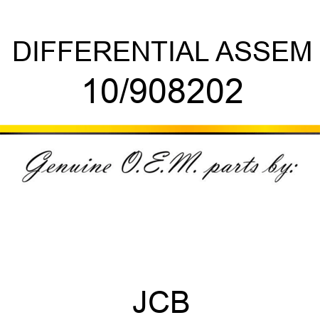 DIFFERENTIAL ASSEM 10/908202