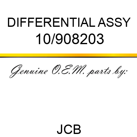 DIFFERENTIAL ASSY 10/908203