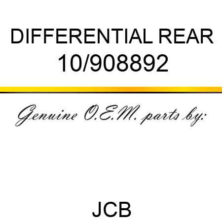 DIFFERENTIAL REAR 10/908892