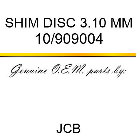 SHIM DISC 3.10 MM 10/909004