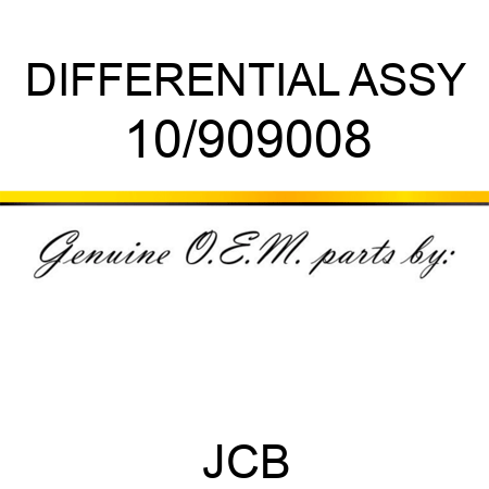 DIFFERENTIAL ASSY 10/909008