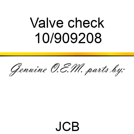 Valve check 10/909208