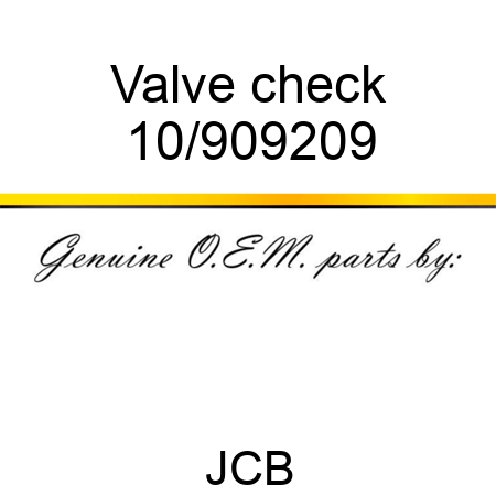 Valve check 10/909209
