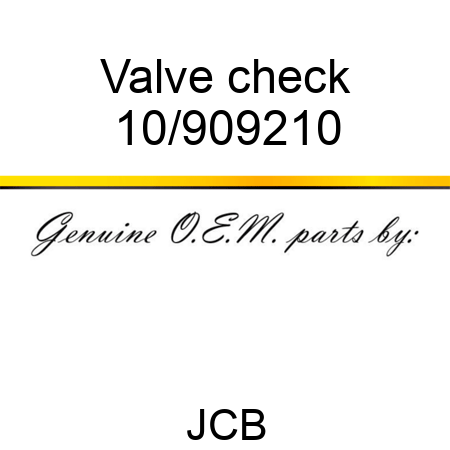 Valve check 10/909210