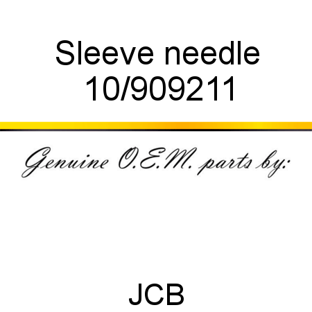 Sleeve, needle 10/909211