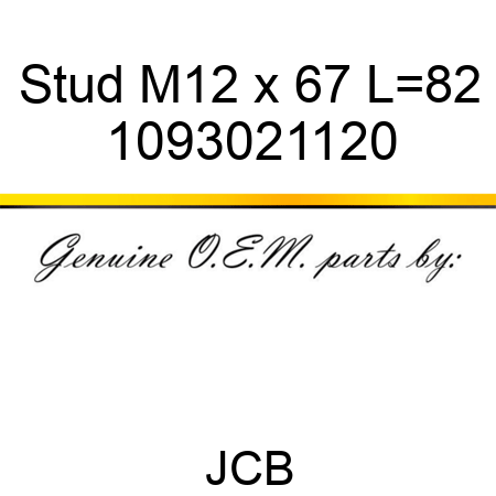 Stud M12 x 67 L=82 1093021120
