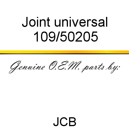 Joint, universal 109/50205