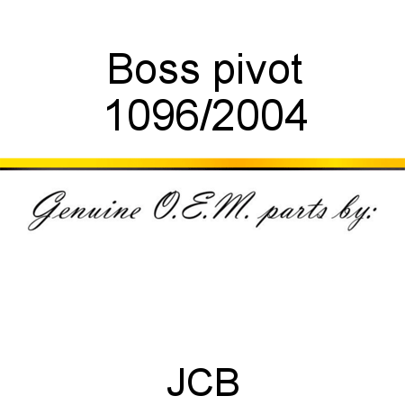 Boss, pivot 1096/2004